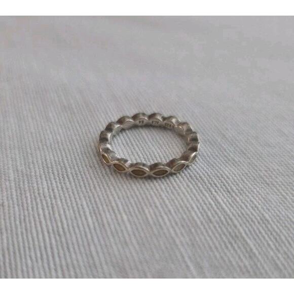 Authentic Pandora Rings & Earrings Cherry Blossom Ring Set Studs Sterling Silver - Picture 3 of 15